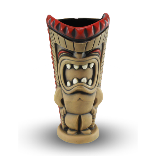 A#1 Boss Man Tiki Mug - Brown with Red Accents